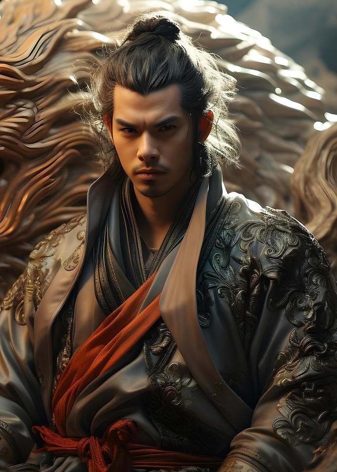 Asian Warrior Portrait