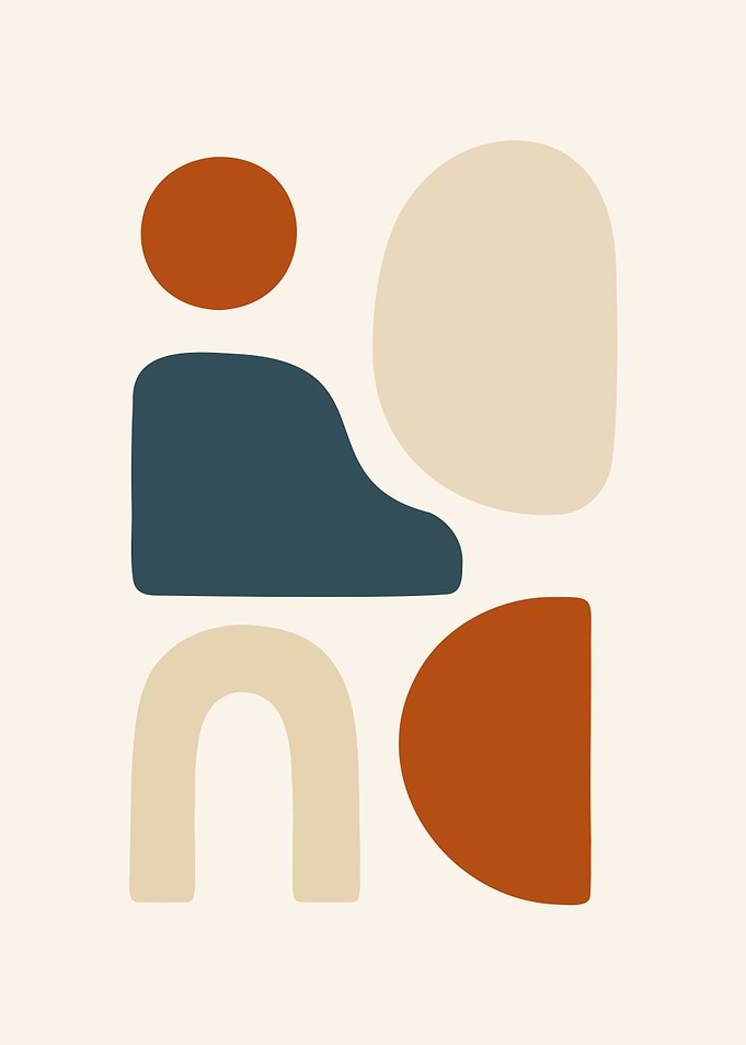Scandinavian Abstract Art Shapes