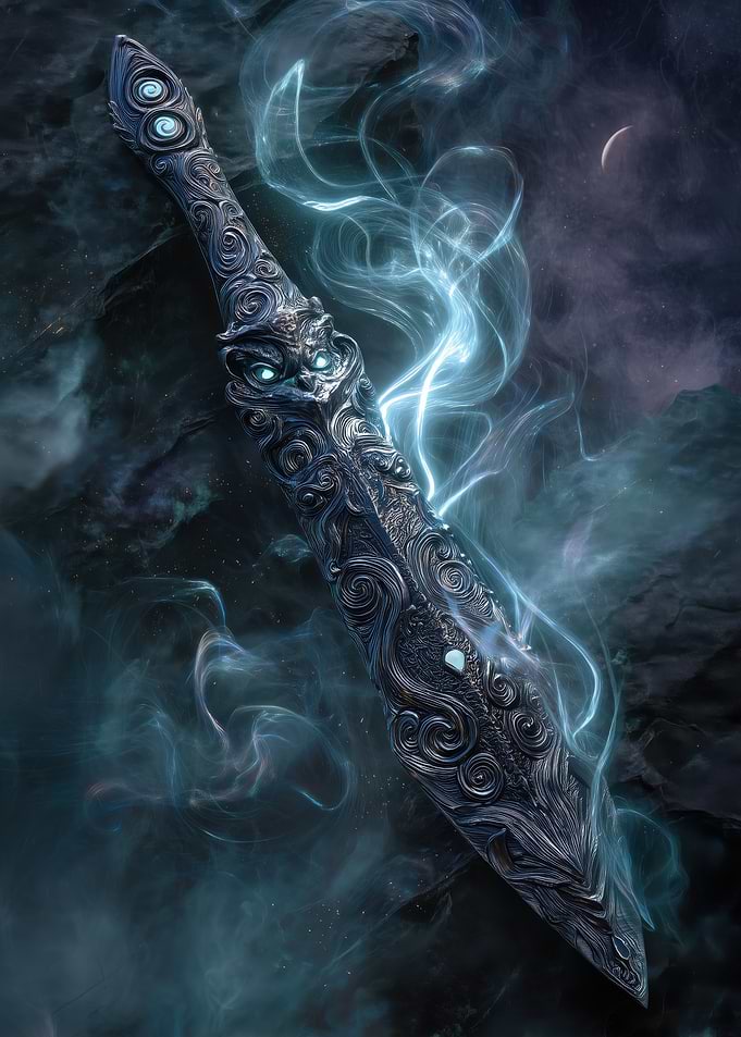Ornate Dagger with Glowing Energy