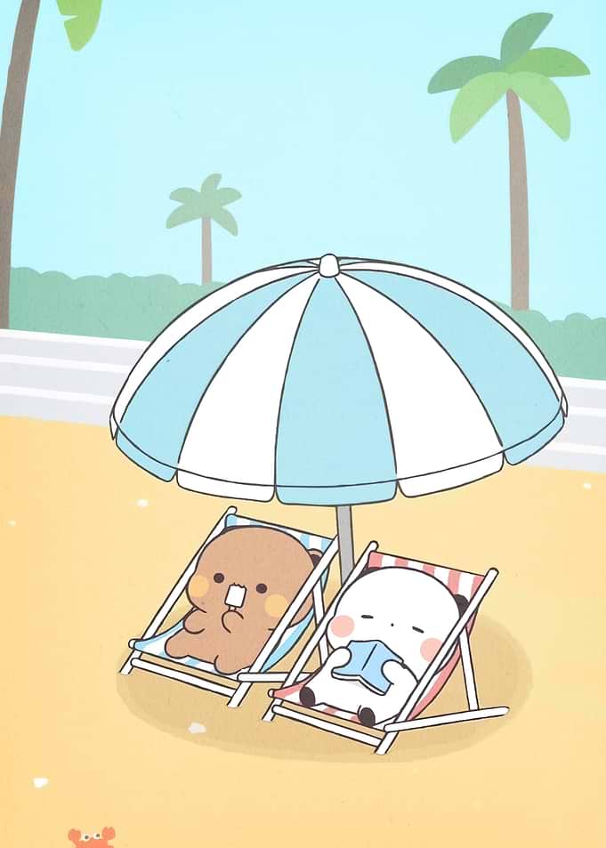 Cute Bears Relaxing Beach Chairs