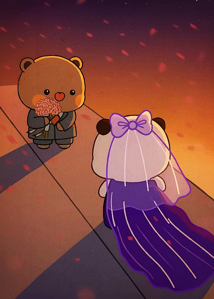 Cartoon Bear Wedding