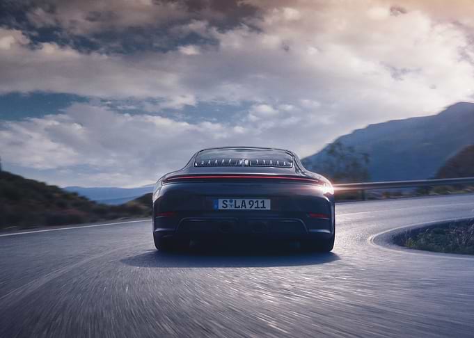 Dynamic Porsche 911 Mountain Ascent