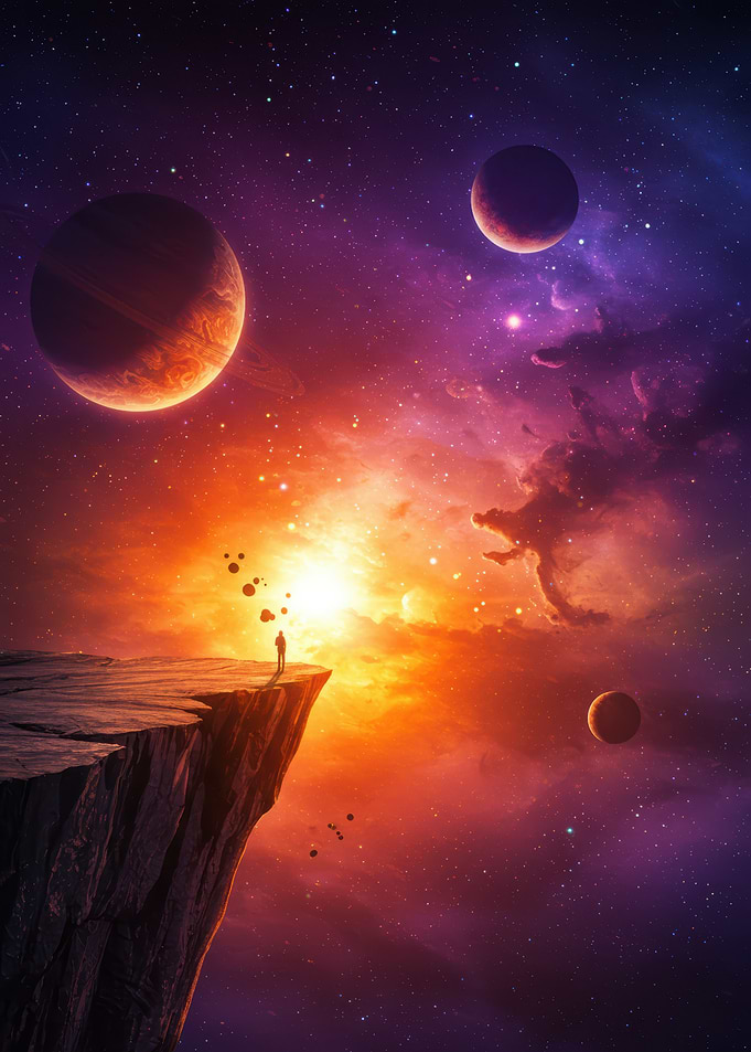 Cosmic Cliffside Contemplation