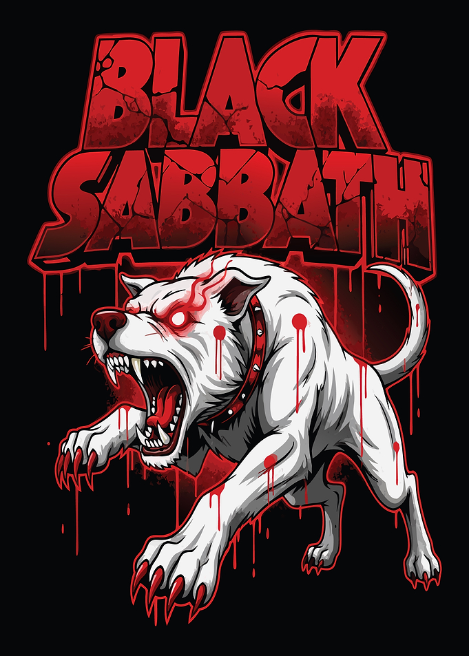 Black Sabbath Dog Illustration