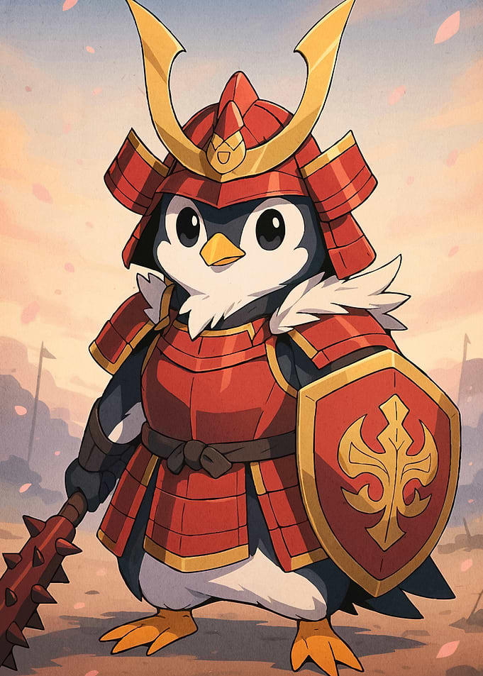Samurai Penguin Warrior