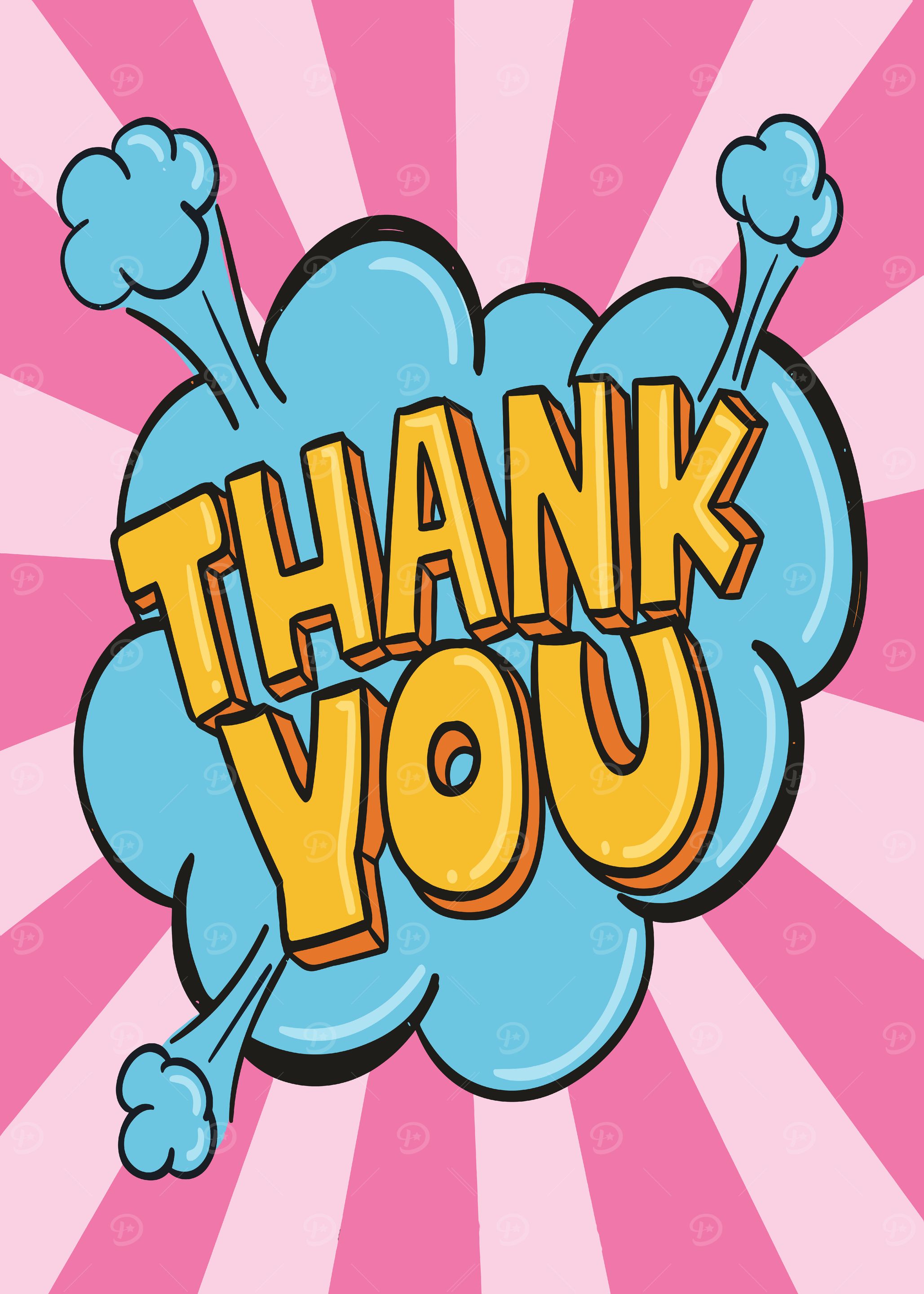 Thank You Pop Art Illustration