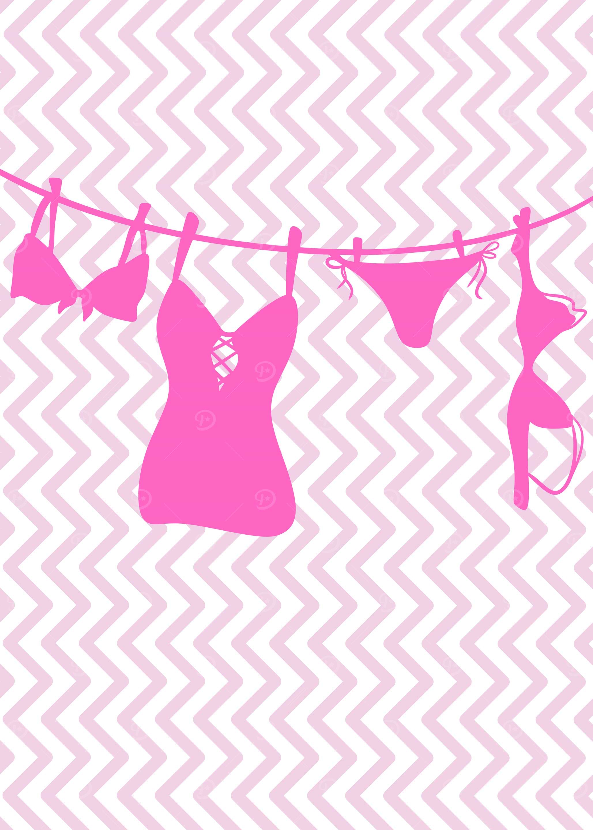 Pink Bikini Clothesline