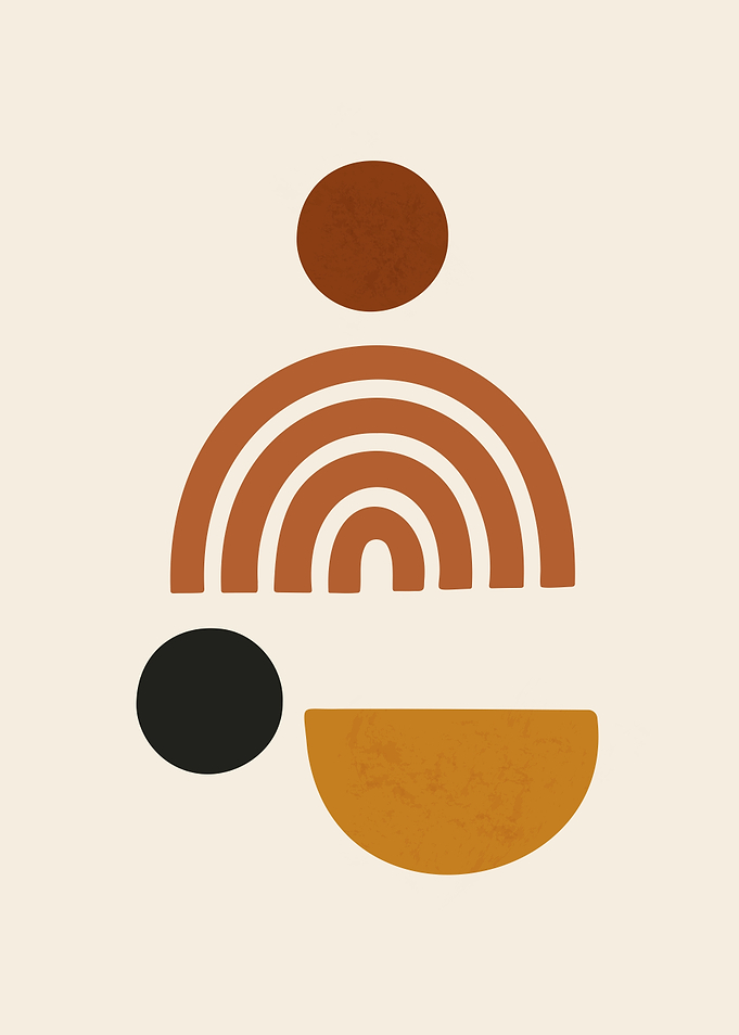 Abstract Composition Geometric Shapes
