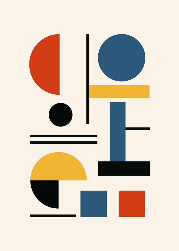 Geometric Abstract Art Composition