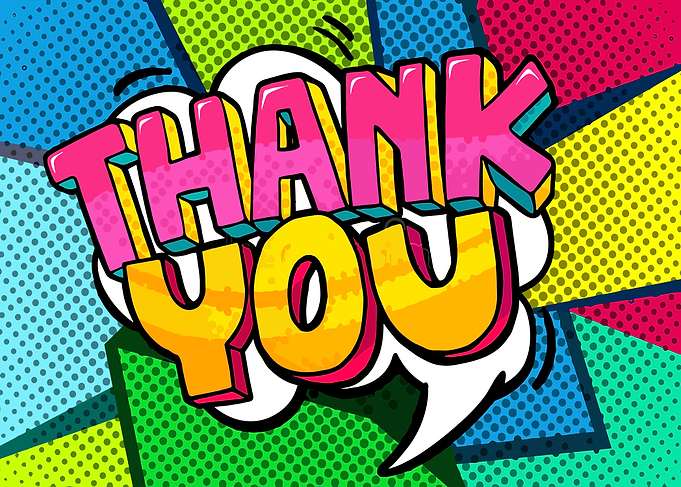 Pop Art Thank You Expression
