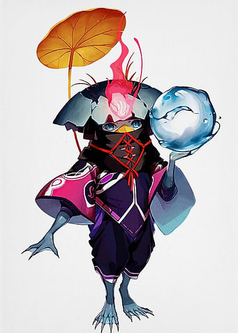 Kappa Character with Water Orb