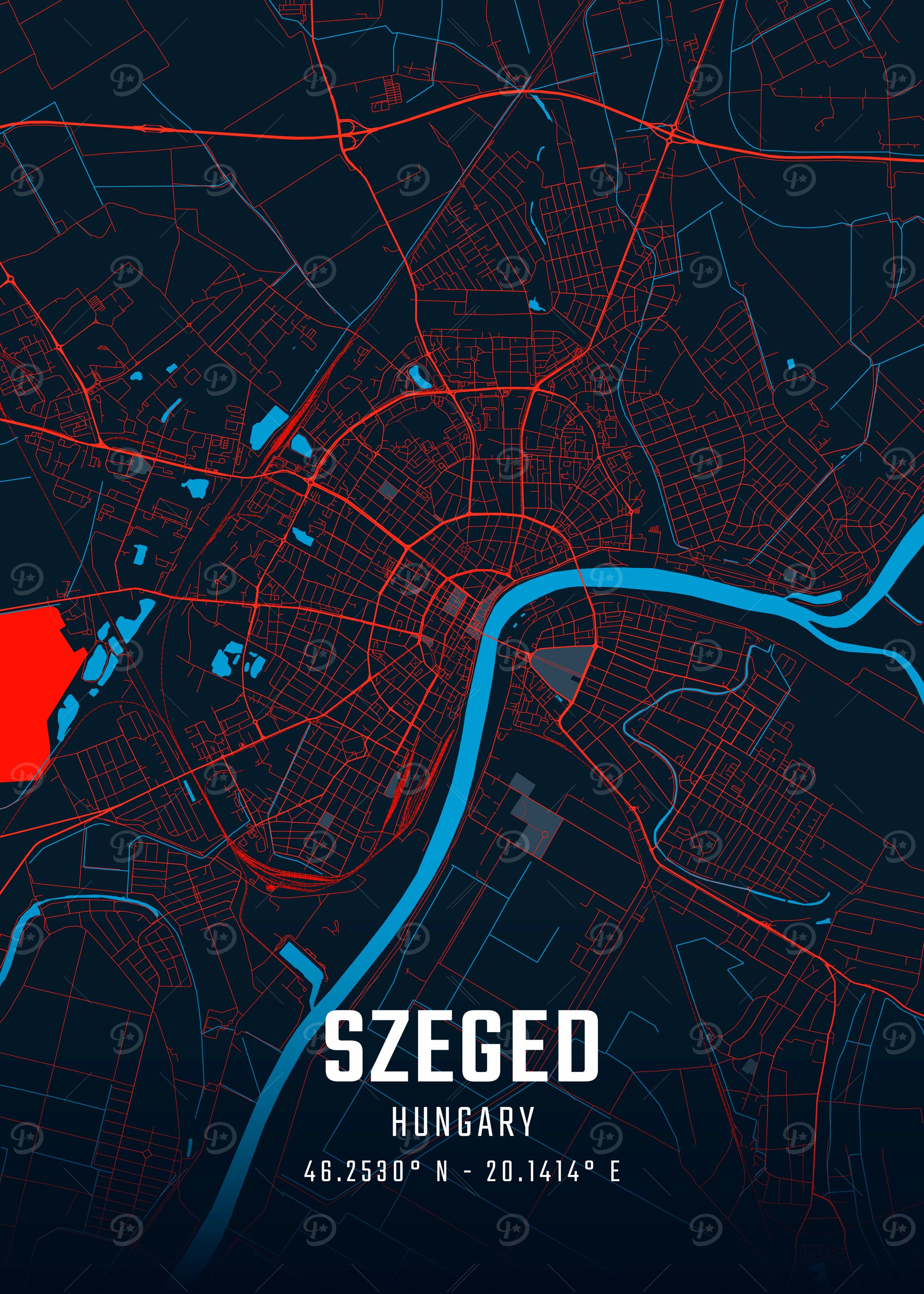 Szeged City Map