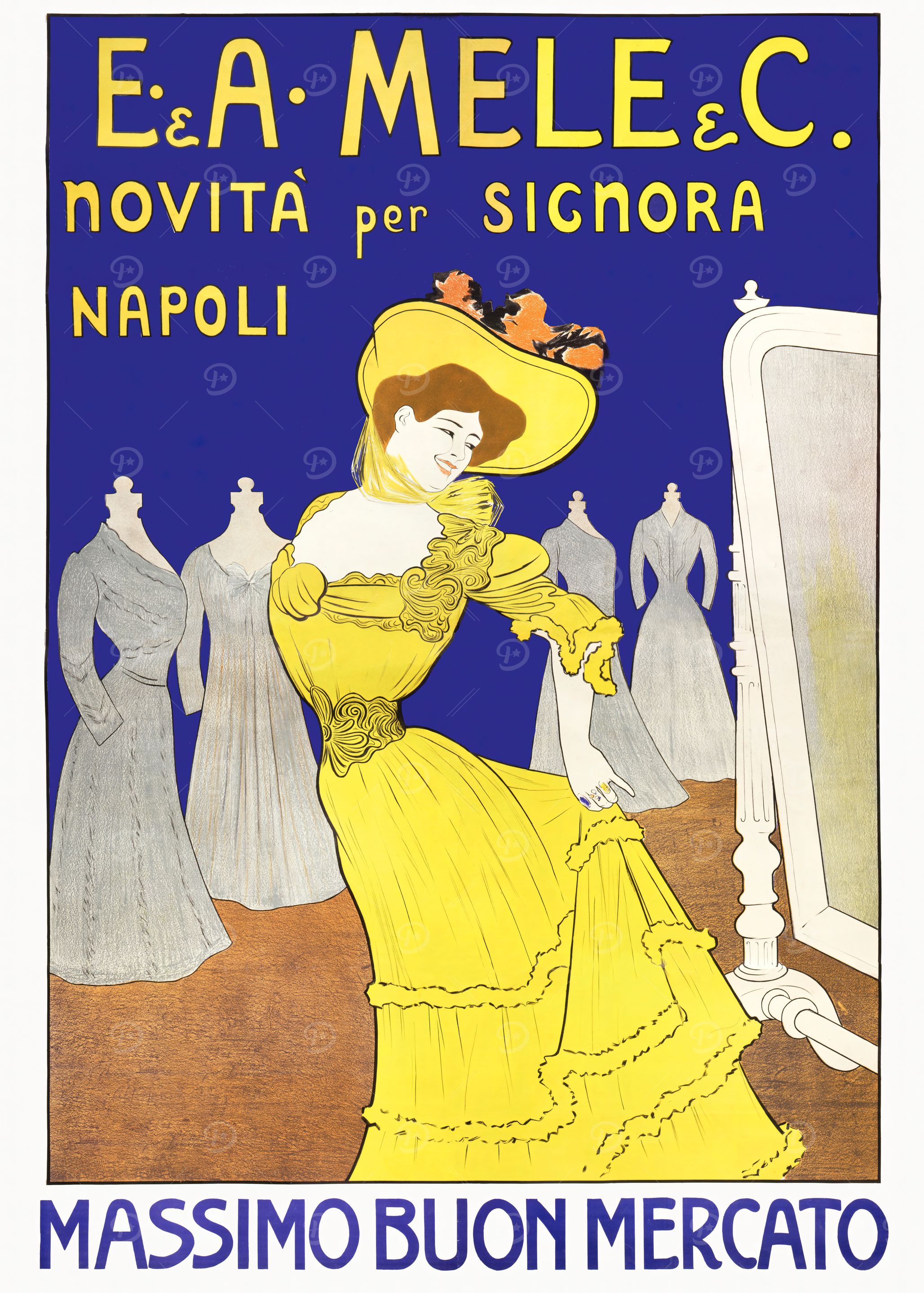 E. & A. Mele & C. Poster by leonetto cappiello