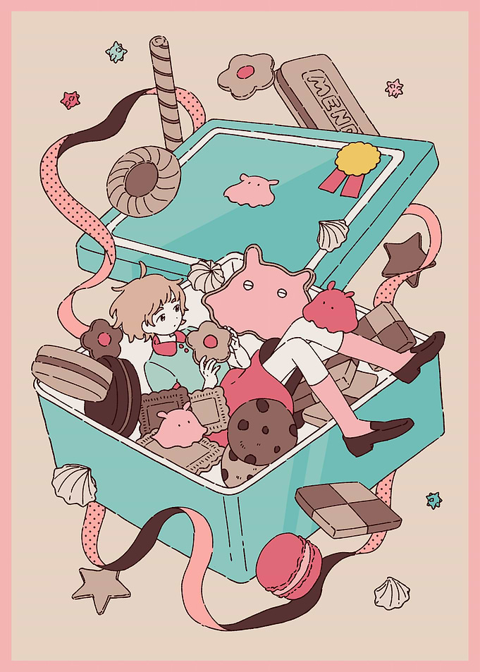 Girl in a Cookie Box