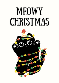 Meowy Christmas Cat Holiday