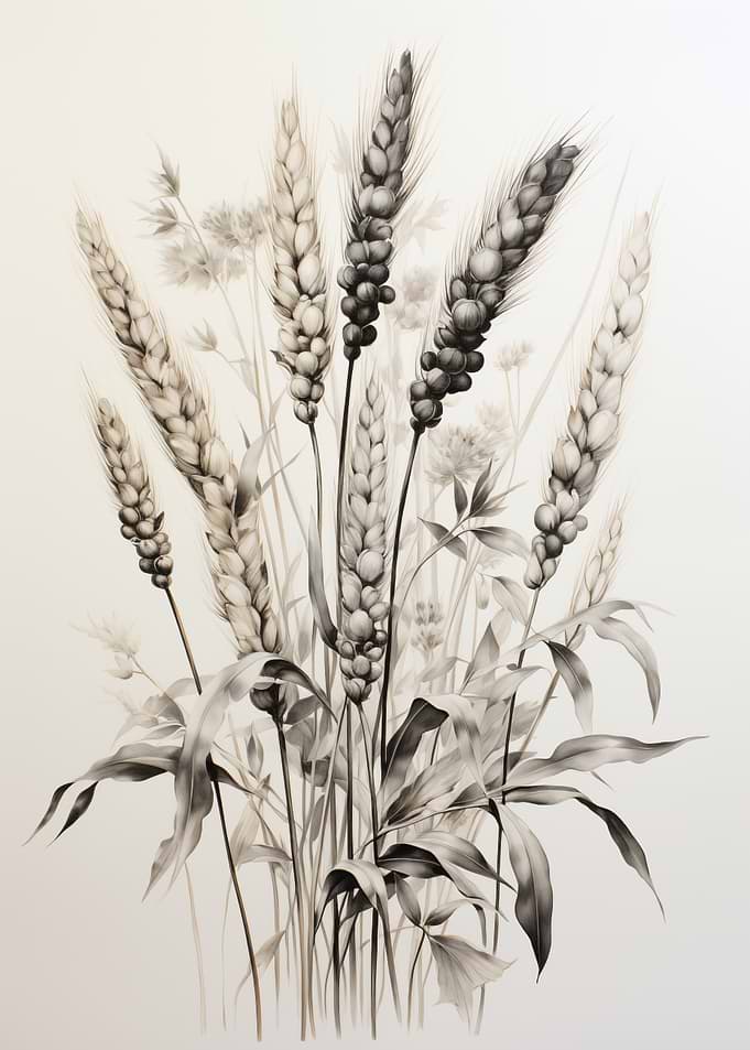 Wheat Stalks Botanical
