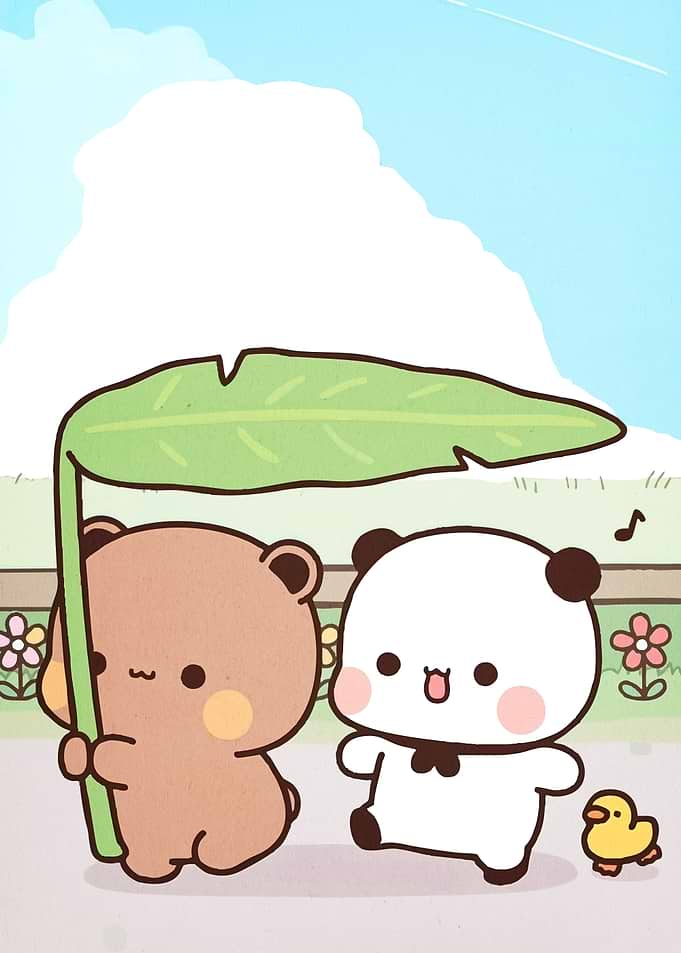 Cute Bears Leaf Umbrella