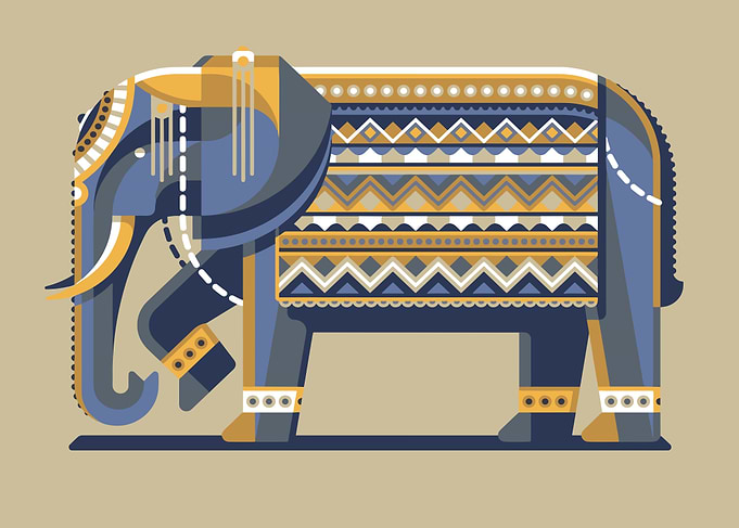 Stylized Elephant Illustration