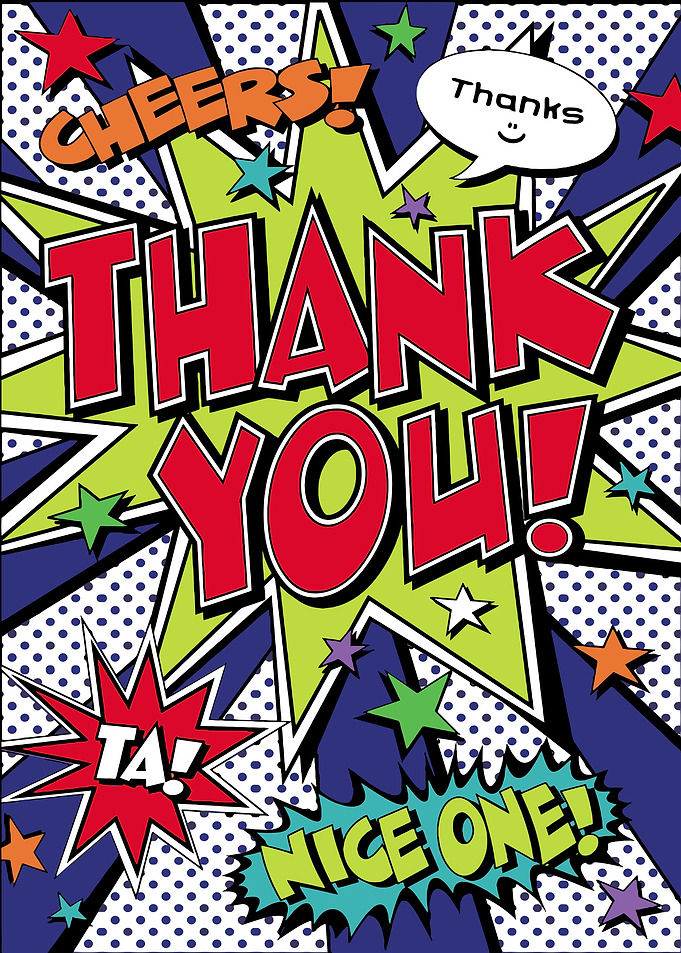 Thank You Pop Art Card
