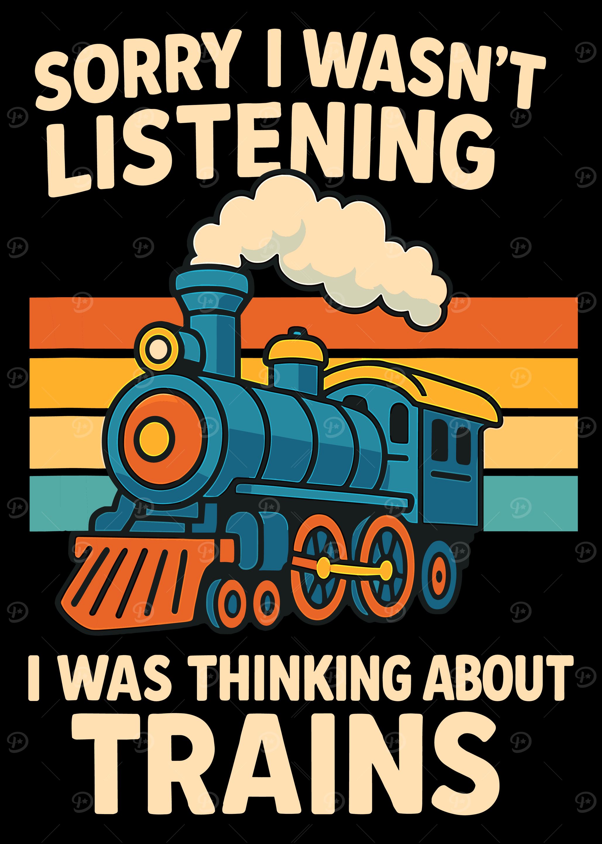Thinking About Trains Funny Design