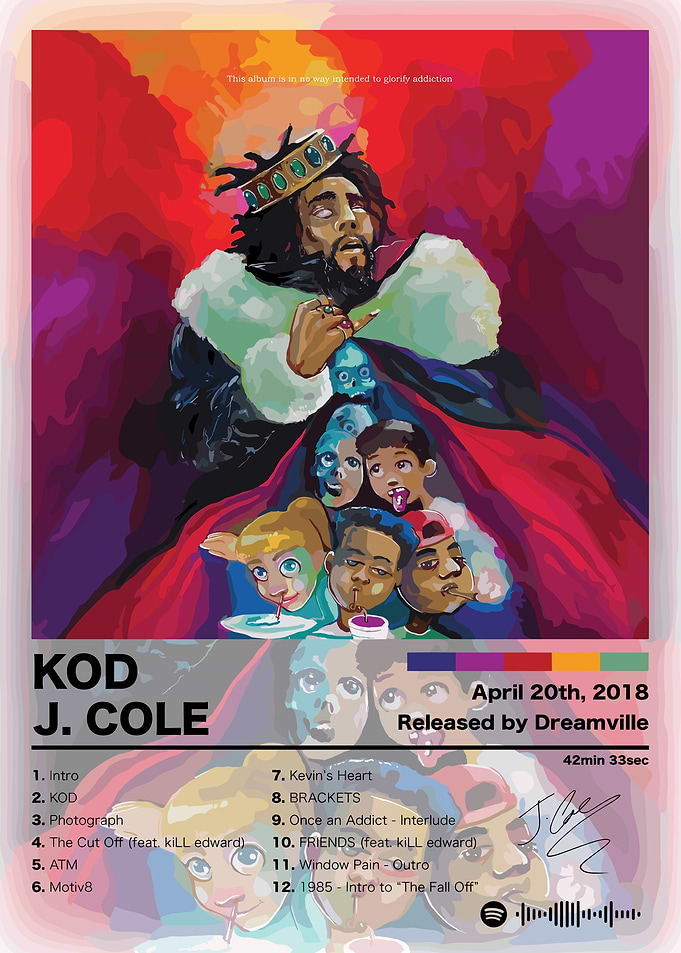 J. Cole KOD Album Cover Art