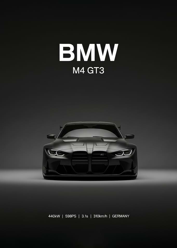 BMW M4 GT3 front Poster