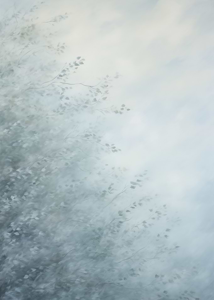 Misty Tree Leaves Abstract