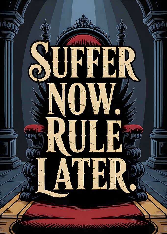 Suffer Now, Rule Later Motivational Poster
