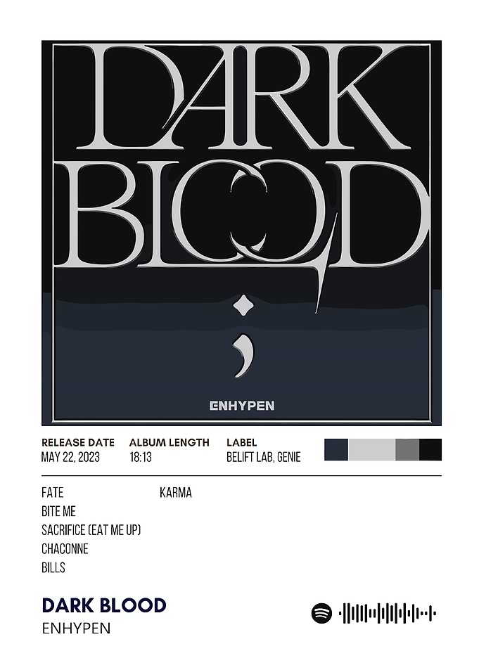 ENHYPEN Dark Blood Album Cover