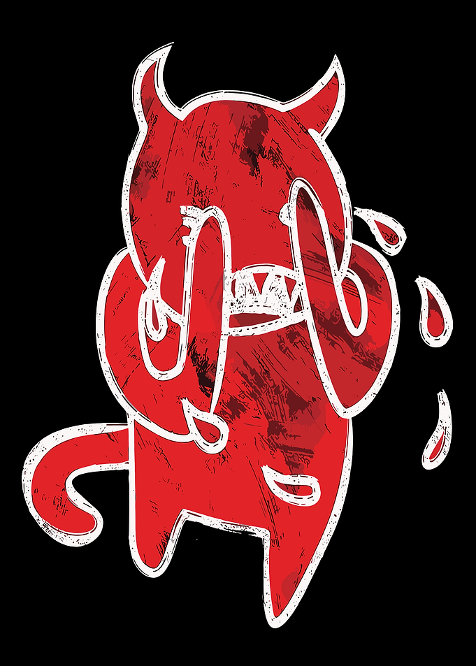 Crying Red Devil Cartoon Radiohead