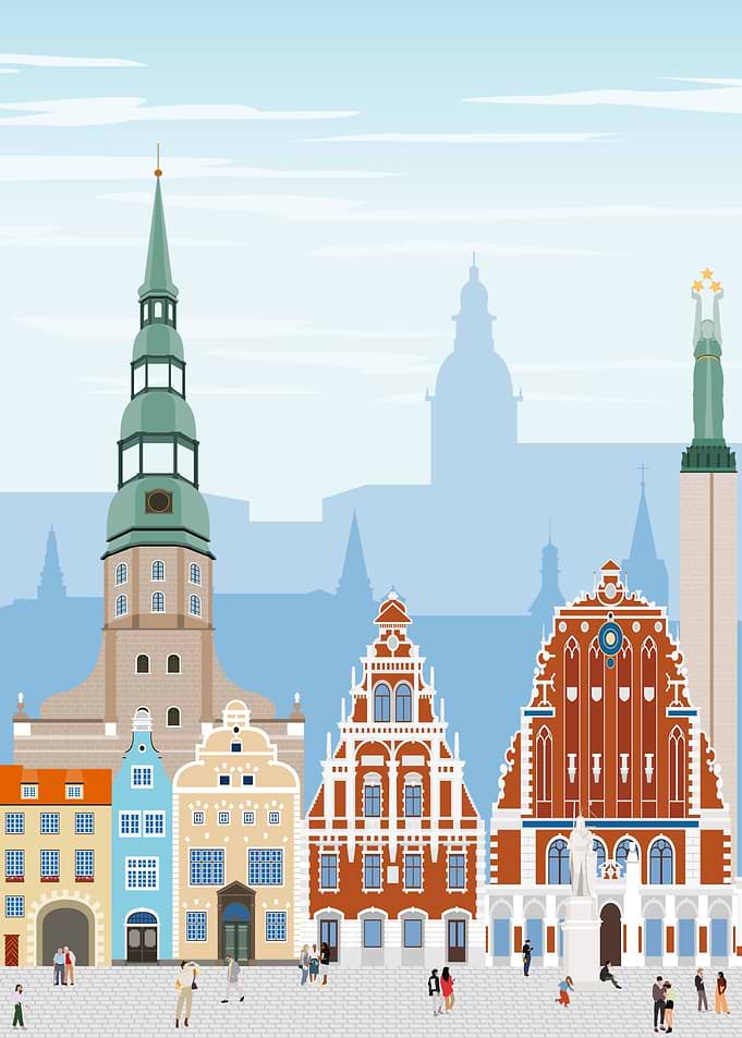 Riga Travel Print