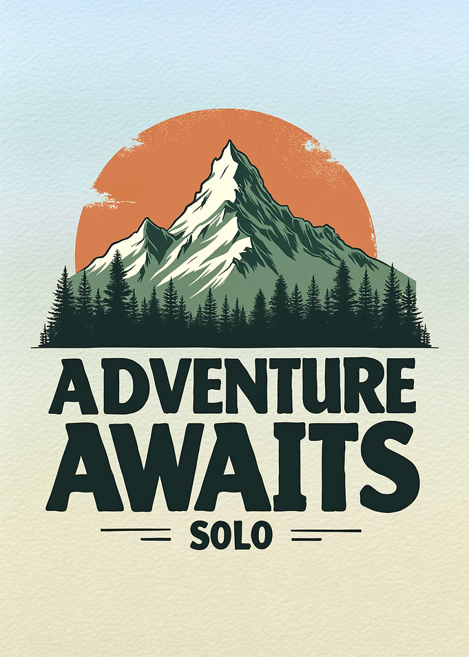Adventure Awaits Solo Mountain Landscape