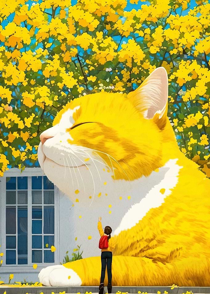 Giant Cat Girl Spring