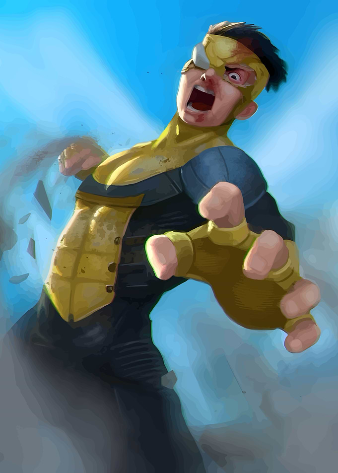 Invincible Character Screaming in Distress