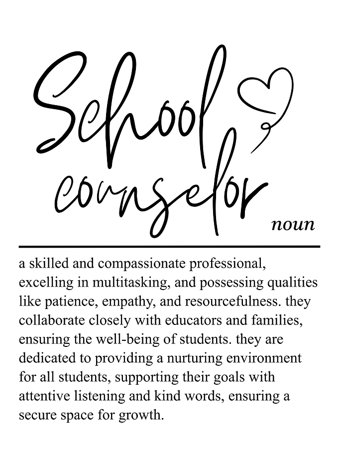 School Counselor Definition Art Print