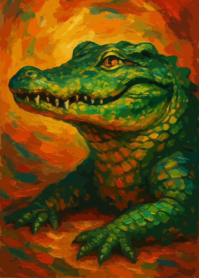 Alligator Painting Art