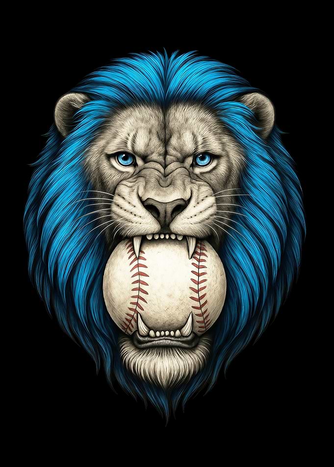 Lion with Baseball