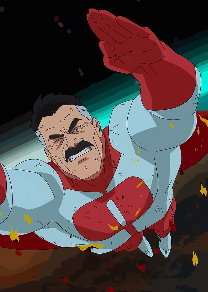Omni-Man in Flight