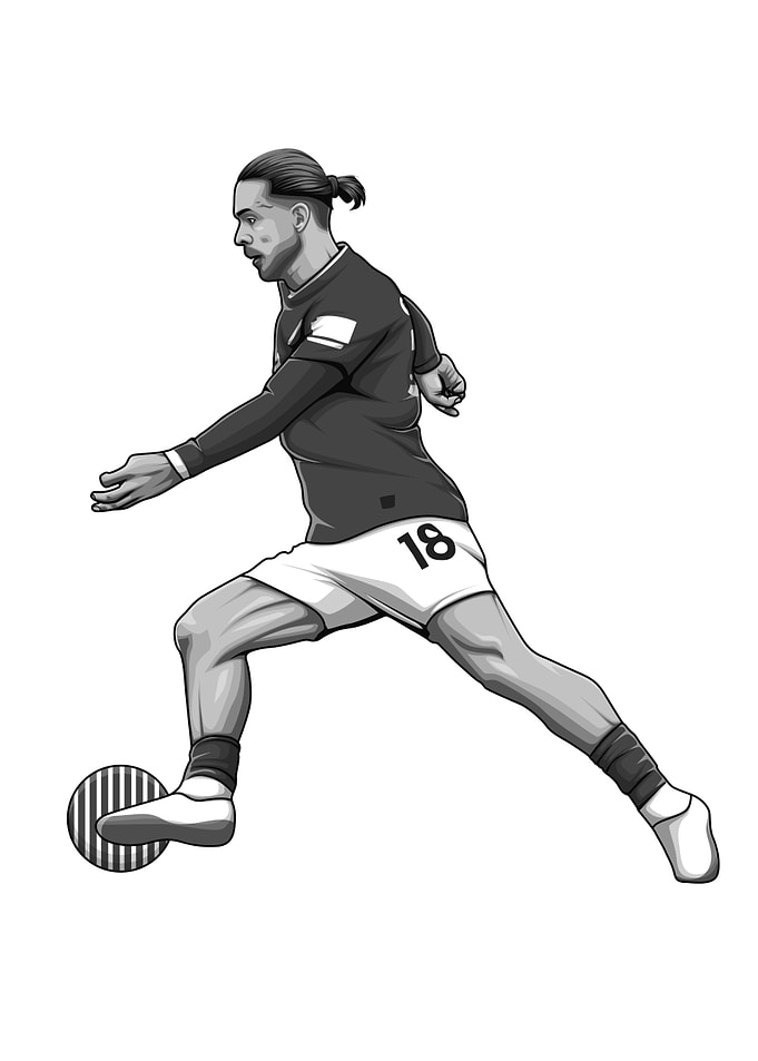 Jack Grealish Black and White Version