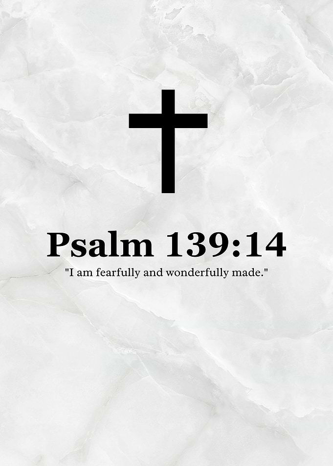 Psalm 139:14 Bible Verse Motivational Quote