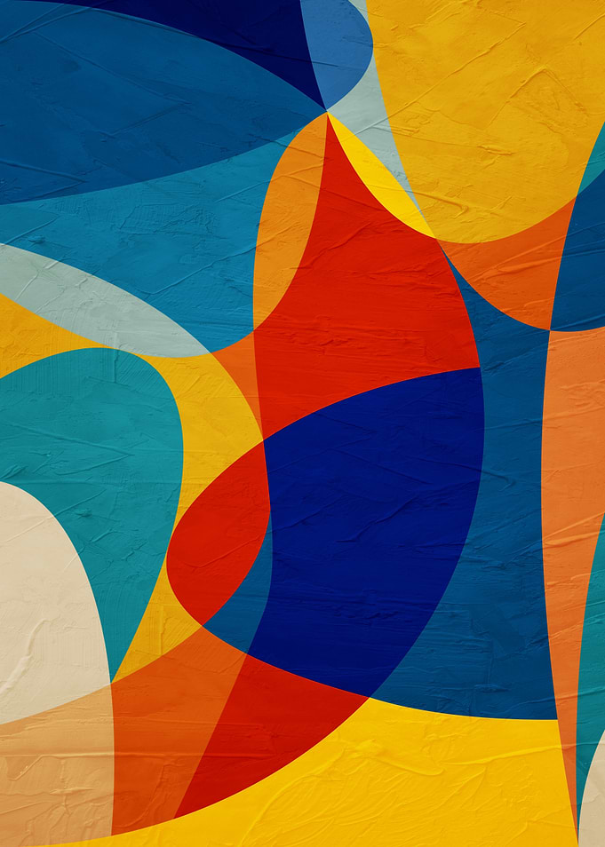 Abstract Colorful Geometric Shapes Art