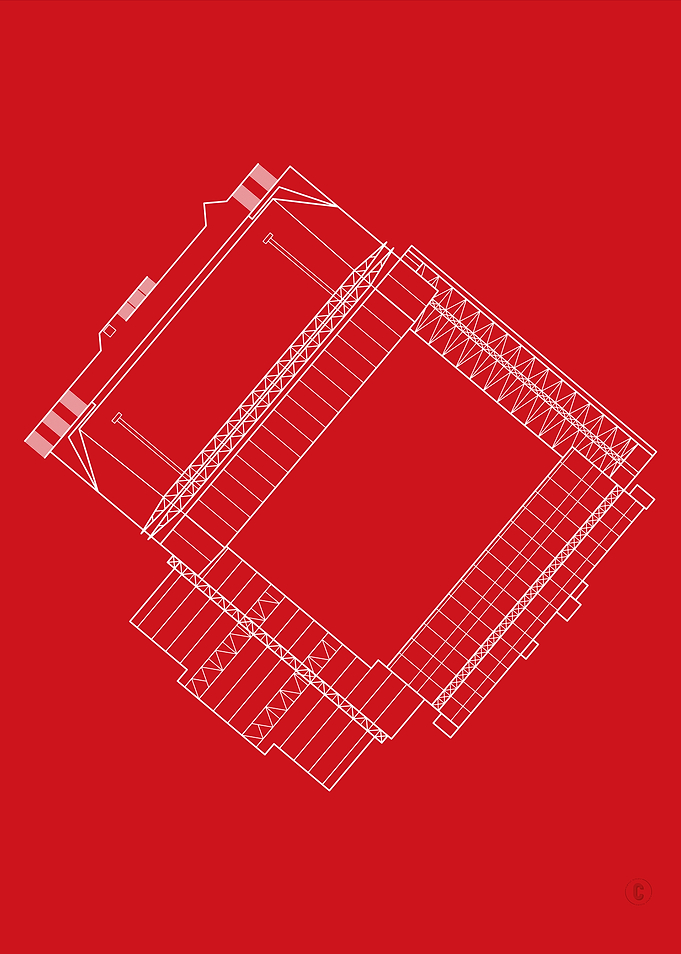 Anfield Stadium Line Art Print – Liverpool FC Wall Art