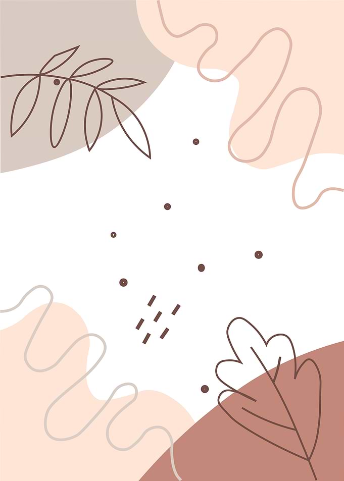 Abstract Botanical Art in Earth Tones