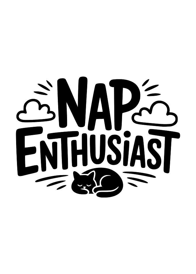 Nap Enthusiast Cat Black and White