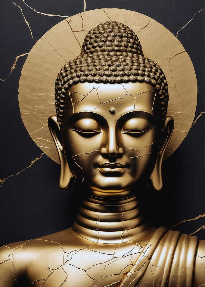 Golden Buddha Statue Art