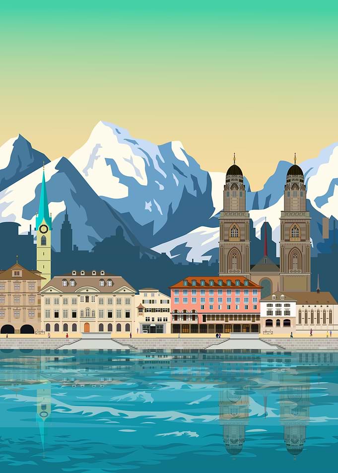 Zurich Travel Print