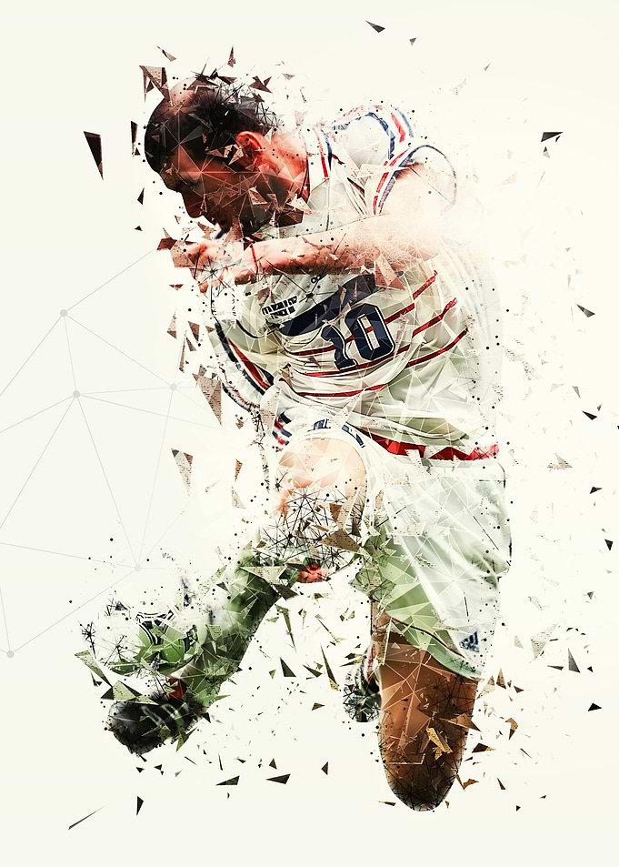 Zinedine Zidane Abstract Art