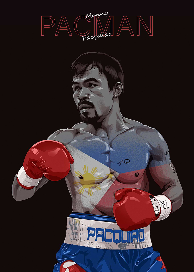 Manny Pacquiao Boxing Illustration
