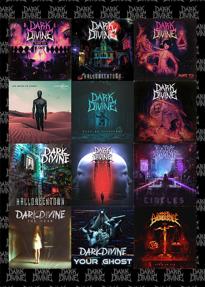 Dark Divine Album Covers Collage