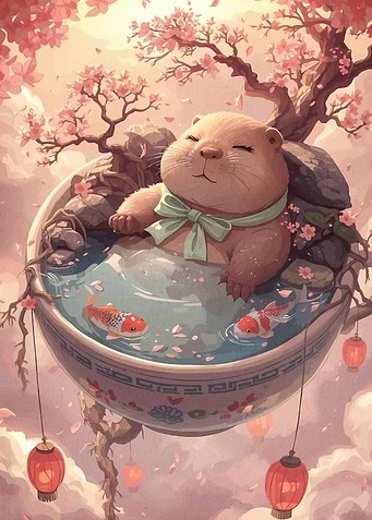 Otter Bowl Koi Fish